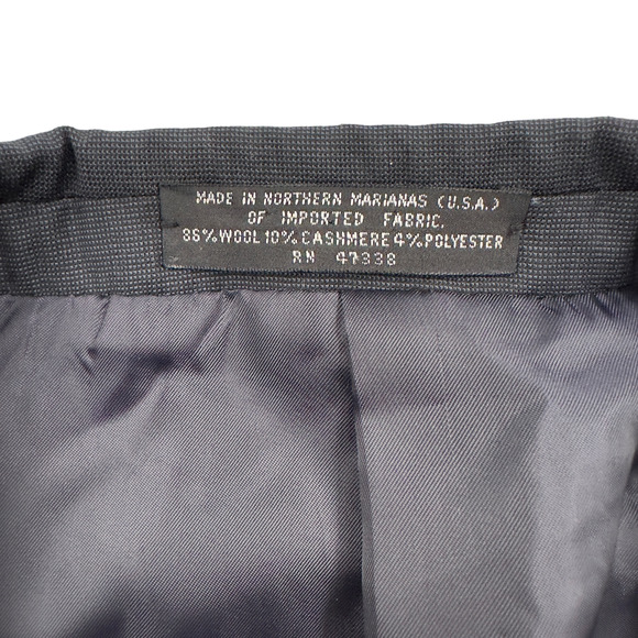 Jones New York Vintage‎ Blazer Mens Size 50L Gray Wool Cashmere Formal Classic - Picture 2 of 12